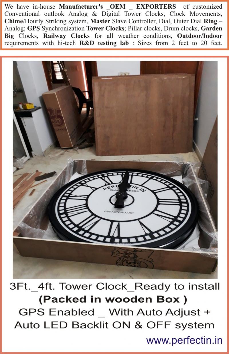 Ready To Installed Tower Clock in Wooden Box.