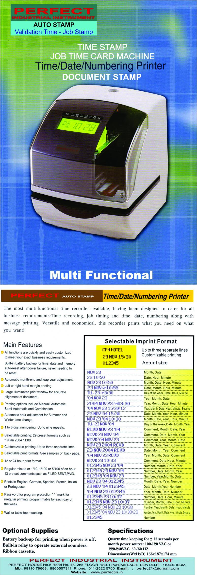 Time Date Printer